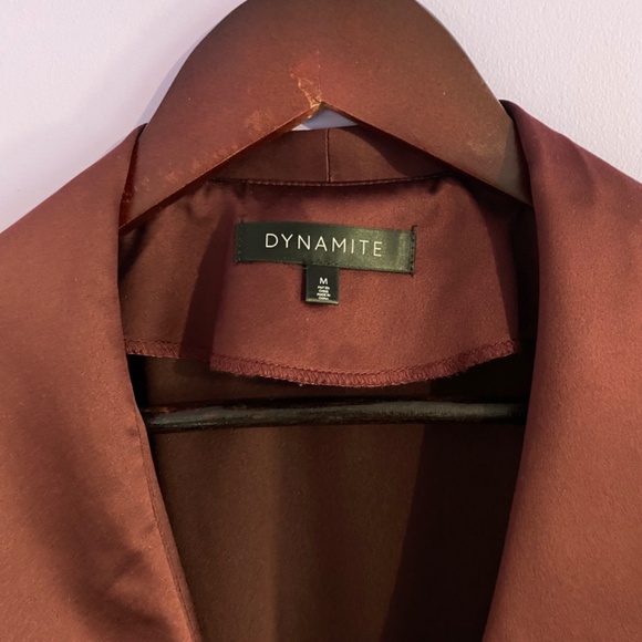 Dynamite Plum Satin Dress M - Picture 2 of 5